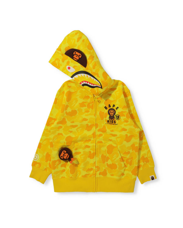 Sudadera Con Capucha Bape BK15th Anniversary ABC Camo Milo Zip Niños Amarillos | 648905-BJO