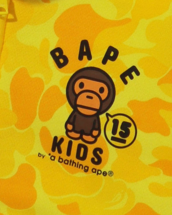 Sudadera Con Capucha Bape BK15th Anniversary ABC Camo Milo Zip Niños Amarillos | 648905-BJO