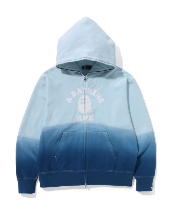 Sudadera Con Capucha Bape College Gradation Relaxed Fit Full Zip Hombre Azules | 476803-MFW