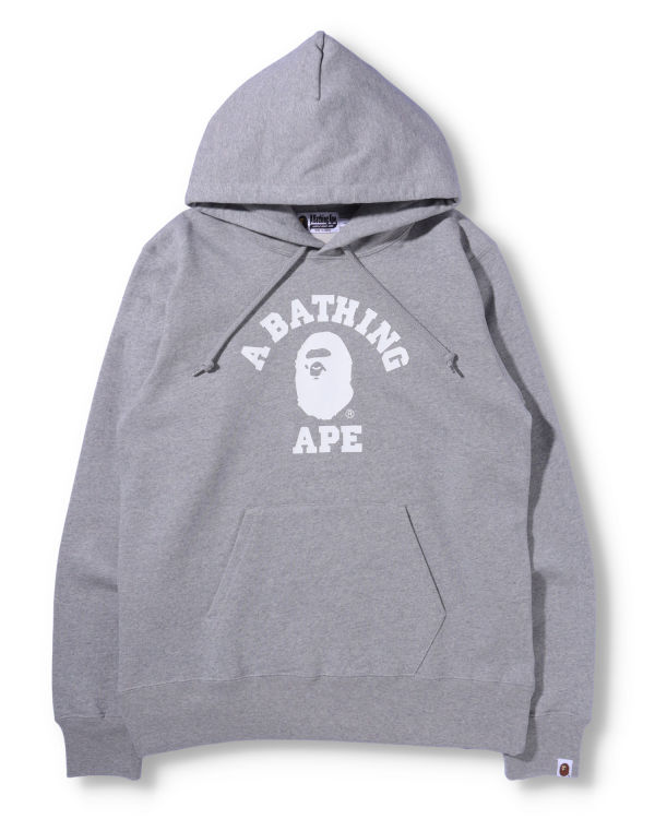 Sudadera Con Capucha Bape College Pullover Hombre Grises | 409638-YKG