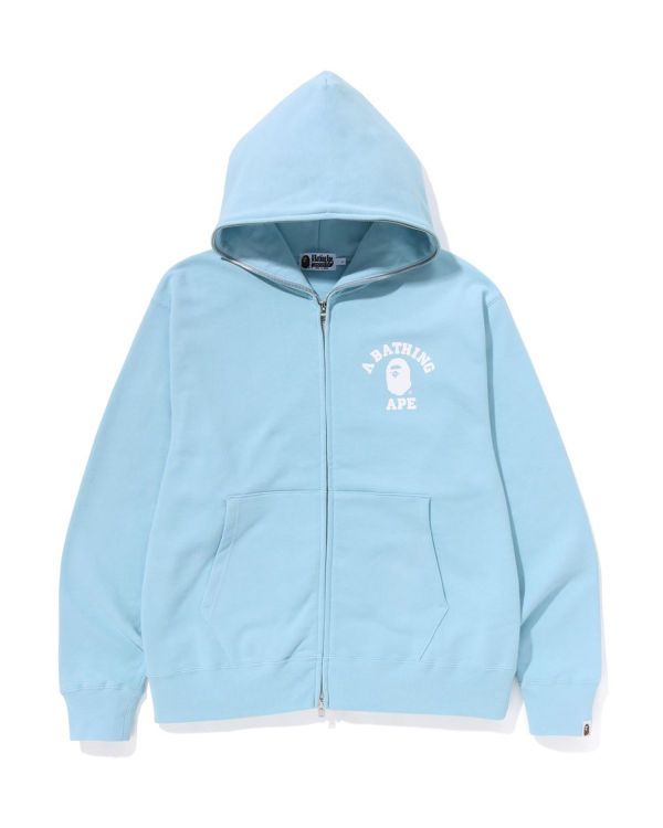 Sudadera Con Capucha Bape College Relaxed Fit Full Zip Hombre Azules Claro | 127569-JCV