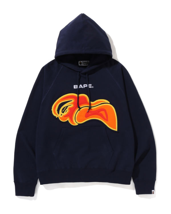 Sudadera Con Capucha Bape Cutting ABC Camo Thermography Relaxed Fit Pullover Hombre Azul Marino Azules | 495283-OAC