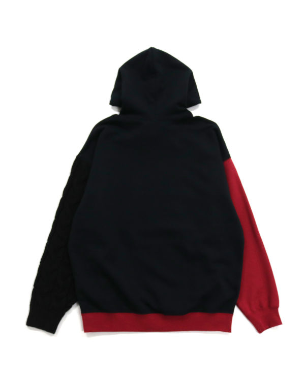 Sudadera Con Capucha Bape Docking Cable Sleeve Oversized Pullover Mujer Negros | 706532-OPU