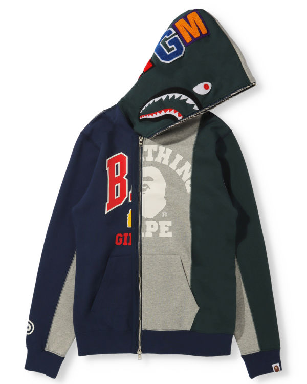 Sudadera Con Capucha Bape Docking Shark Full Zip Mujer Grises | 246150-WJR