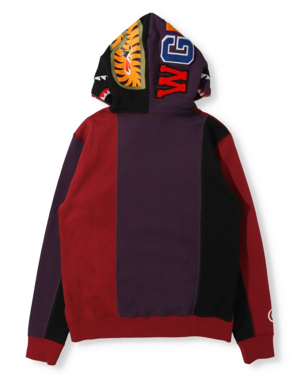 Sudadera Con Capucha Bape Docking Shark Full Zip Mujer Negros | 470625-CMD