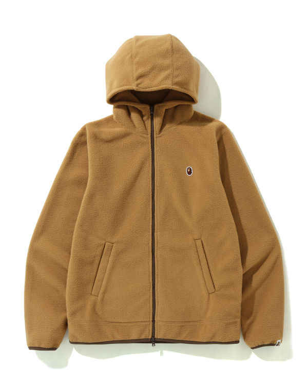 Sudadera Con Capucha Bape Fleece one point zip Hombre Beige | 013872-DUO