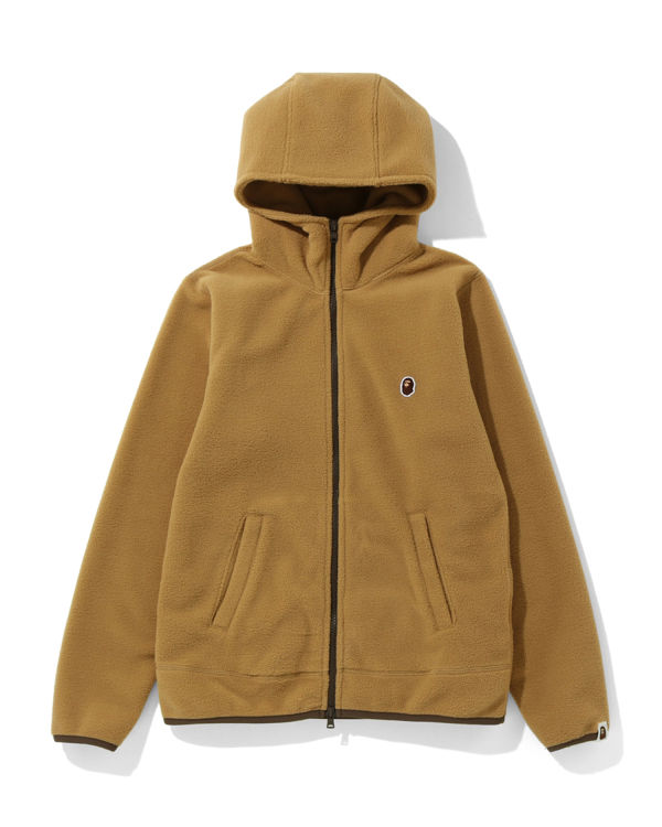 Sudadera Con Capucha Bape Fleece one point zip Mujer Beige | 374190-UQF