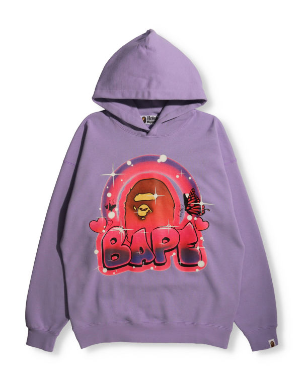 Sudadera Con Capucha Bape Graffiti Oversized Pullover Mujer Morados | 460728-XON