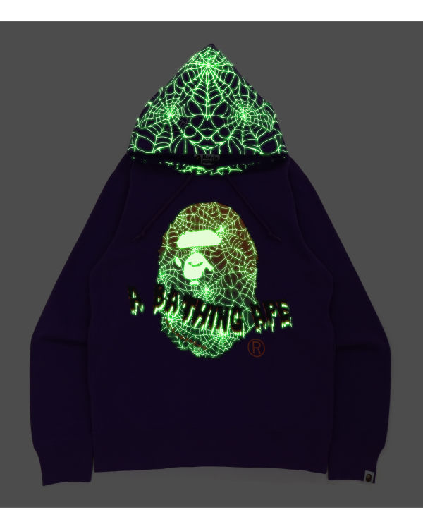 Sudadera Con Capucha Bape Halloween Ape Head Glow In The Dark Pullover Hombre Morados | 265837-OPS