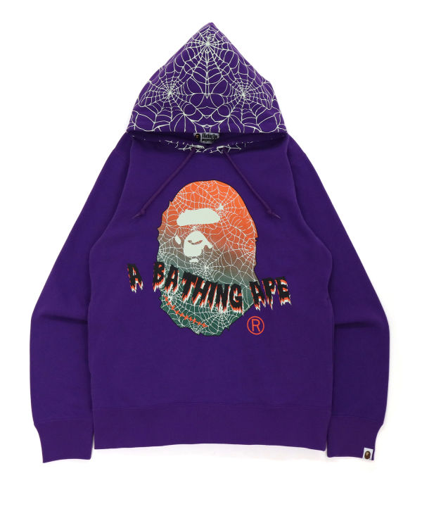 Sudadera Con Capucha Bape Halloween Ape Head Glow In The Dark Pullover Hombre Morados | 265837-OPS