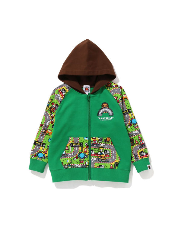 Sudadera Con Capucha Bape Milo Carreras Milo Face Niños Azules Verdes | 571840-POC