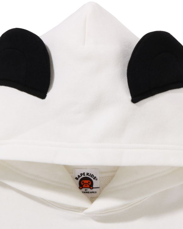 Sudadera Con Capucha Bape Milo Panda Layered Pullover Niños Blancos | 607483-NYM