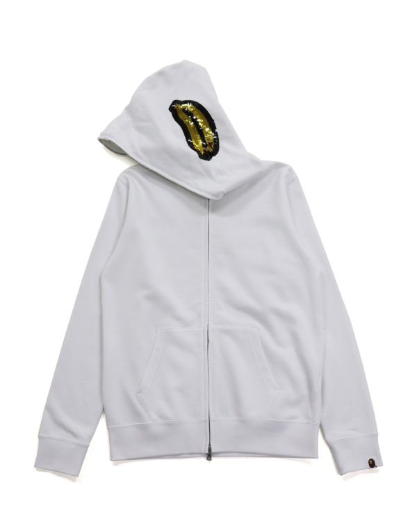 Sudadera Con Capucha Bape Milo Sequin Full Zip Mujer Blancos | 948503-GMU