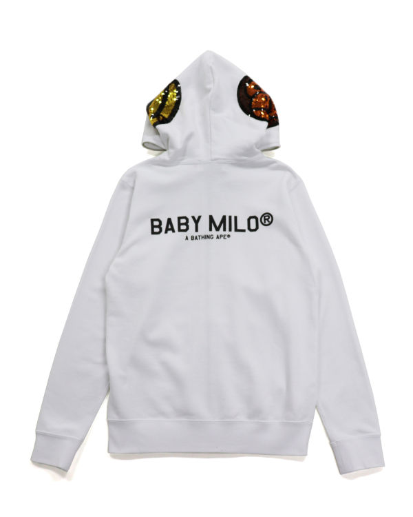 Sudadera Con Capucha Bape Milo Sequin Full Zip Mujer Blancos | 948503-GMU