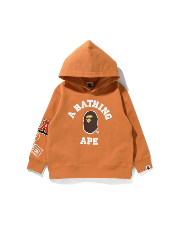 Sudadera Con Capucha Bape Multi Fonts Pullover Niños Naranjas | 028651-SBF