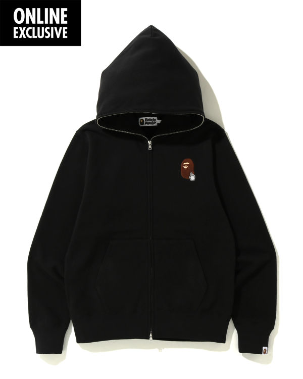 Sudadera Con Capucha Bape Online full zip Hombre Negros | 109372-VEZ