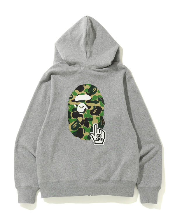 Sudadera Con Capucha Bape Online full zip Hombre Grises Claro | 210698-LRM