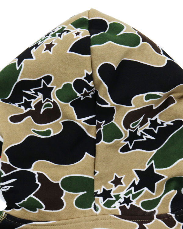 Sudadera Con Capucha Bape STA Camo Shark Zip Niños Kaki | 374890-QPO