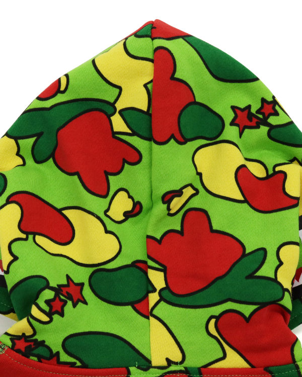 Sudadera Con Capucha Bape STA Camo Shark Zip Niños Verdes Rojos Amarillos | 517290-KFA