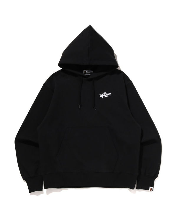 Sudadera Con Capucha Bape STA Logo Relaxed Fit Pullover Hombre Negros | 564980-MVQ