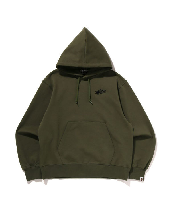 Sudadera Con Capucha Bape STA Logo Relaxed Fit Pullover Hombre Verdes | 673490-BLU