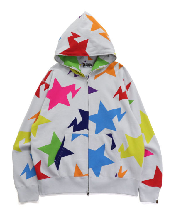 Sudadera Con Capucha Bape STA Pattern Relaxed Fit Full Zip Hombre Multicolor | 308769-XOG