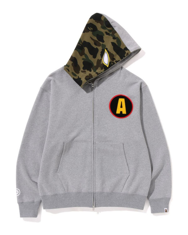 Sudadera Con Capucha Bape Shadow Relaxed Fit Full Zip Hombre Grises | 509763-OZR