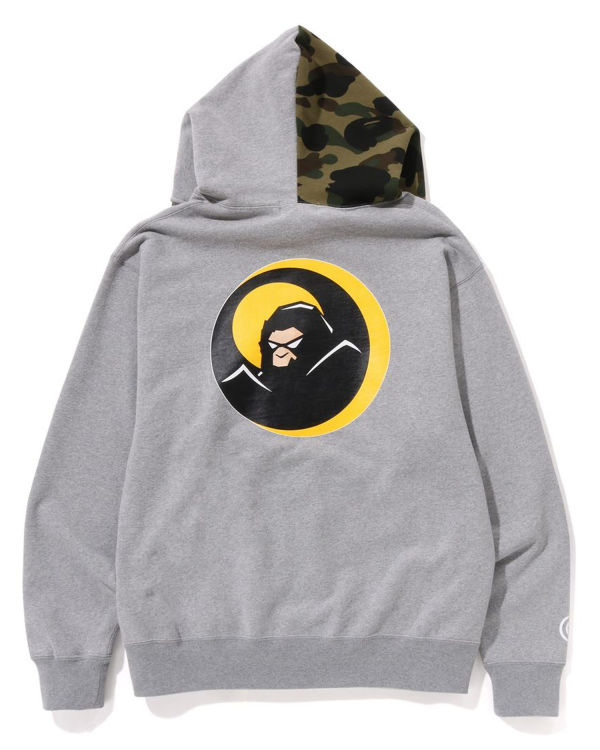 Sudadera Con Capucha Bape Shadow Relaxed Fit Full Zip Hombre Grises | 509763-OZR