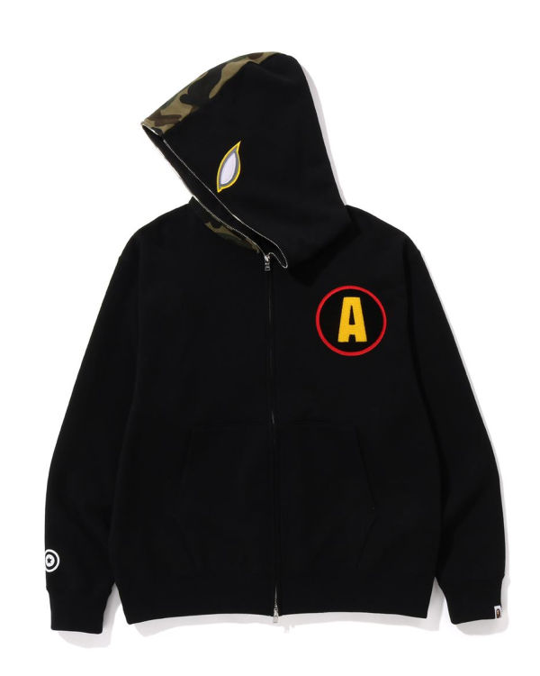 Sudadera Con Capucha Bape Shadow Relaxed Fit Full Zip Hombre Negros | 618572-ZVI