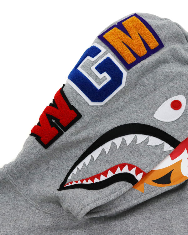 Sudadera Con Capucha Bape Shark Inside Tiger Pullover Hombre Grises | 306742-RYQ