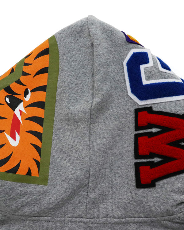 Sudadera Con Capucha Bape Shark Inside Tiger Pullover Hombre Grises | 306742-RYQ