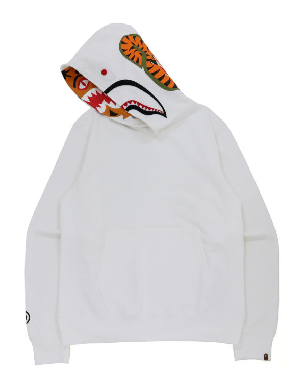 Sudadera Con Capucha Bape Shark Inside Tiger Pullover Hombre Blancos | 628190-ZSX