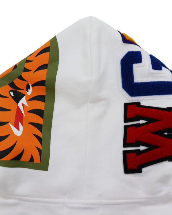 Sudadera Con Capucha Bape Shark Inside Tiger Pullover Hombre Blancos | 628190-ZSX