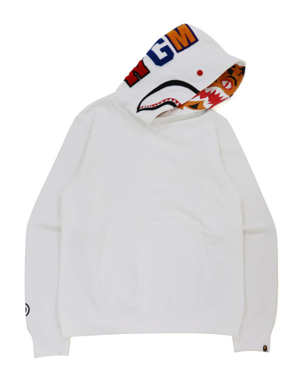 Sudadera Con Capucha Bape Shark Inside Tiger Pullover Hombre Blancos | 628190-ZSX