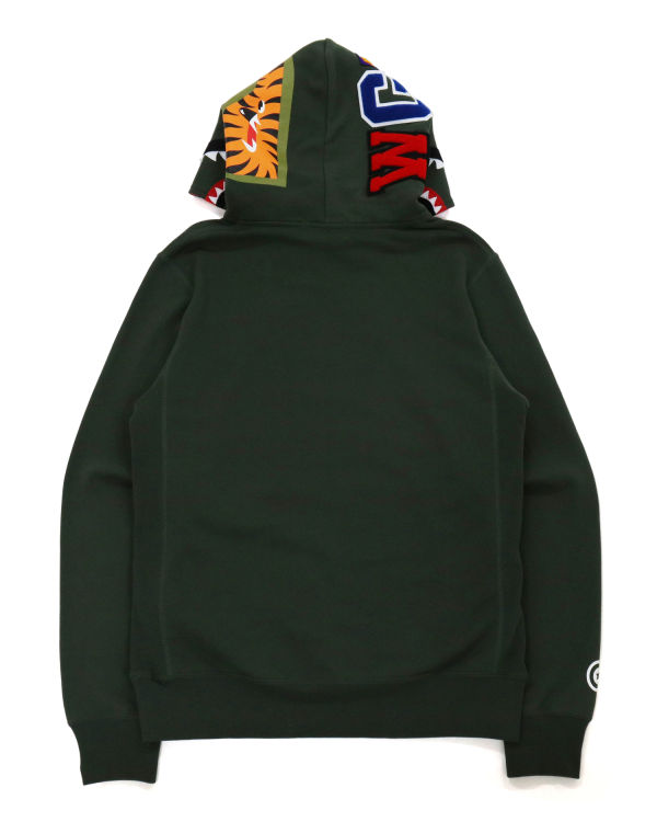 Sudadera Con Capucha Bape Shark Inside Tiger Pullover Hombre Verdes Oscuro | 692157-MPQ