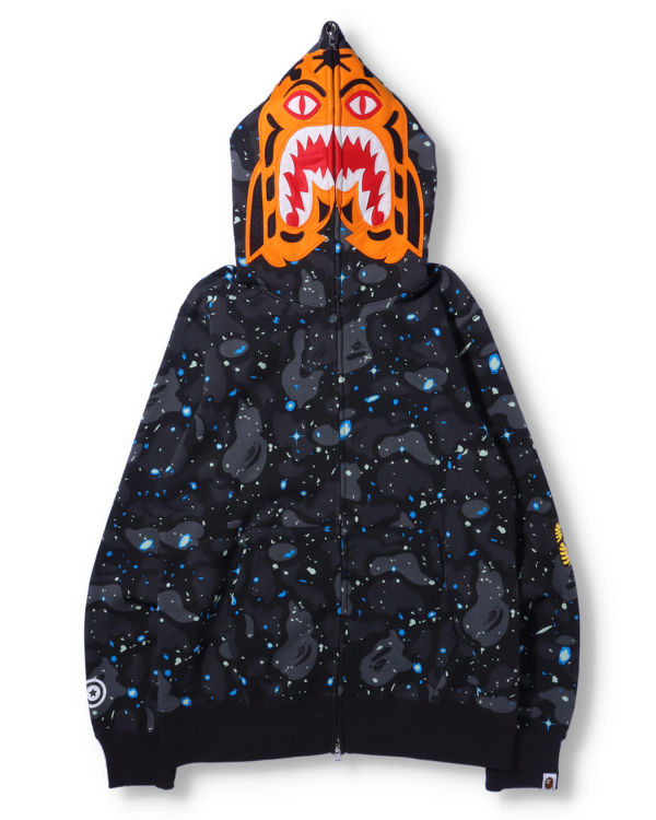 Sudadera Con Capucha Bape Space Camo Tiger Full Zip Hombre Negros | 502317-YUZ