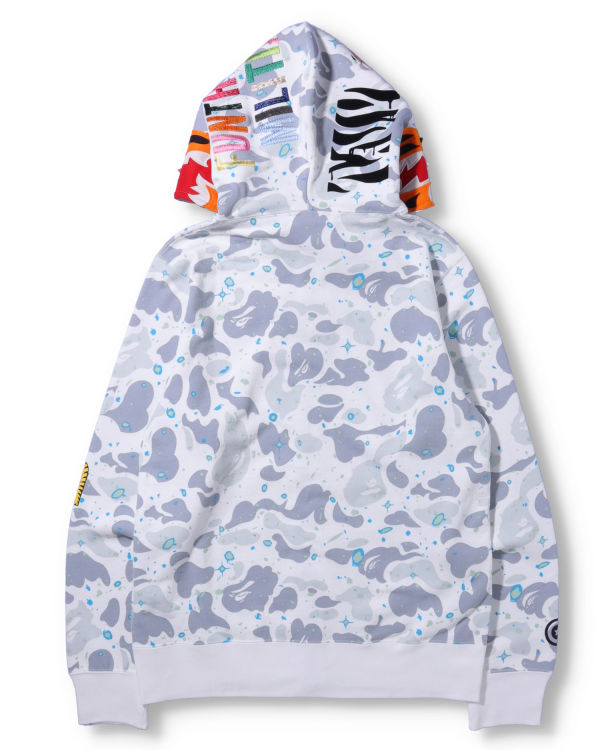 Sudadera Con Capucha Bape Space Camo Tiger Full Zip Hombre Blancos | 658794-SCT