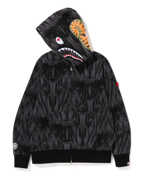 Sudadera Con Capucha Bape Speed Racer Shark Full Zip Hombre Negros | 610794-HLP