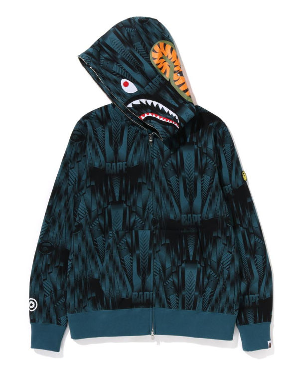 Sudadera Con Capucha Bape Speed Racer Shark Full Zip Hombre Azules | 930125-EQT