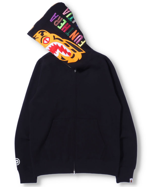 Sudadera Con Capucha Bape Tiger Full Zip Hombre Negros | 032481-GTA