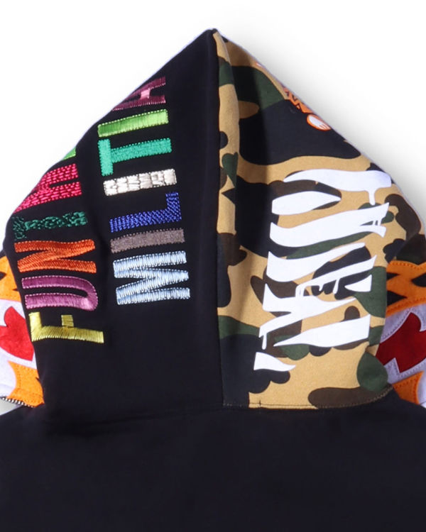 Sudadera Con Capucha Bape Tiger Full Zip Hombre Negros | 032481-GTA