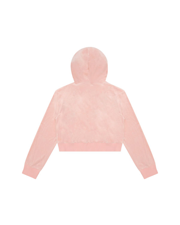 Sudadera Con Capucha Bape Velour Mujer Rosas | 756801-KQG