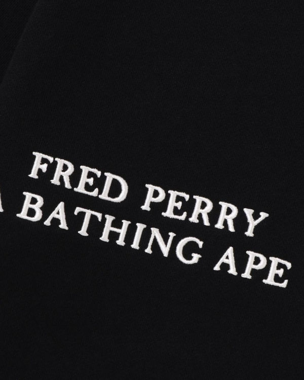 Sudadera Con Capucha Bape X Fred Perry Color Camo Zip Hombre Negros | 384179-OGF