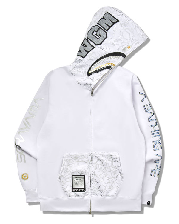 Sudadera Con Capucha Bape X Hajime Sorayama Shark Full Zip Hombre Blancos | 401263-NOD