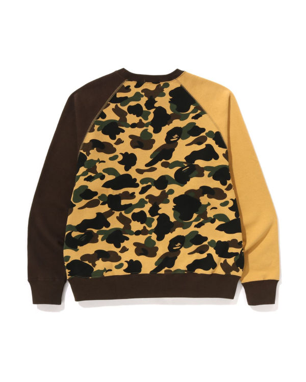 Sudaderas Bape 1st Camo Crazy Bathing Ape Relaxed Fit Crewneck Hombre Amarillos | 120467-GPH