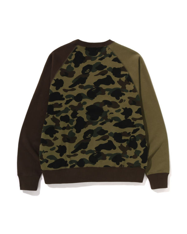 Sudaderas Bape 1st Camo Crazy Bathing Ape Relaxed Fit Crewneck Hombre Verdes | 250361-RAQ