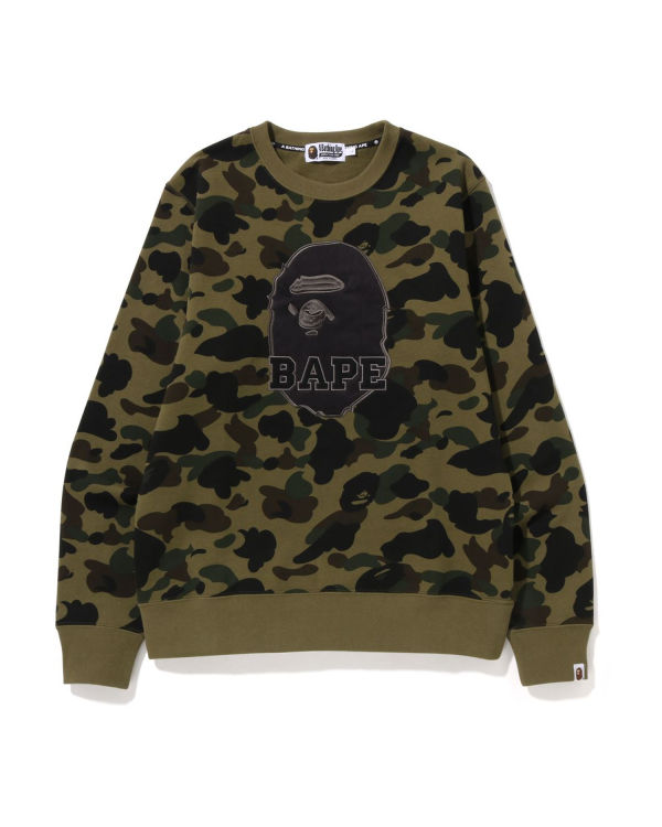 Sudaderas Bape 1st Camo Crewneck Hombre Verdes | 897265-PHK