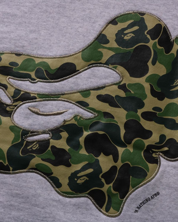 Sudaderas Bape ABC Camo Patch Relaxed Fit Crewneck Hombre Grises | 239876-LMD