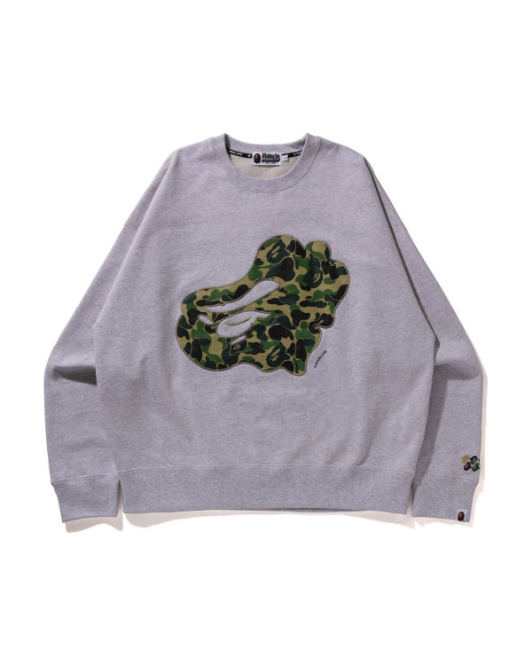 Sudaderas Bape ABC Camo Patch Relaxed Fit Crewneck Hombre Grises | 239876-LMD