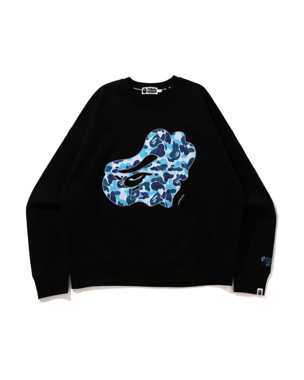 Sudaderas Bape ABC Camo Patch Relaxed Fit Crewneck Hombre Negros | 907635-IHT